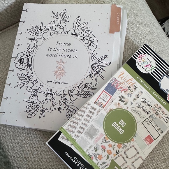 HAPPY PLANNER Bundle - Homebody Big Sticker book and Planner Paper - Partial - Picture 1 of 16